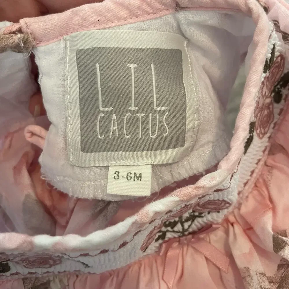 Lil Cactus smocked bubble romper